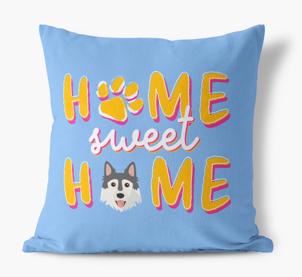 Home Sweet Home: Personalised {breedFullName} Canvas Cushion
