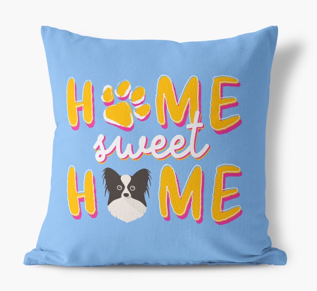 Home Sweet Home: Personalised {breedFullName} Canvas Cushion