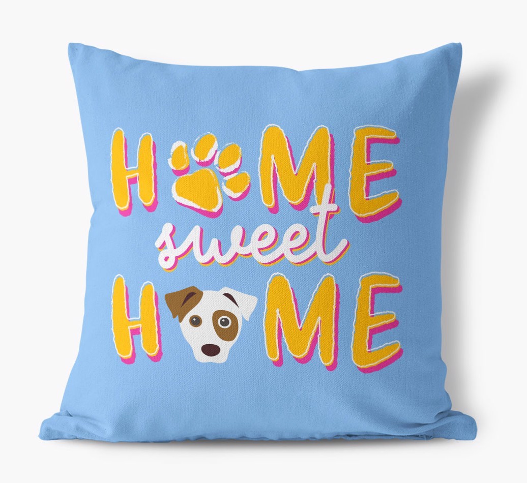 Home Sweet Home: Personalised {breedFullName} Canvas Cushion