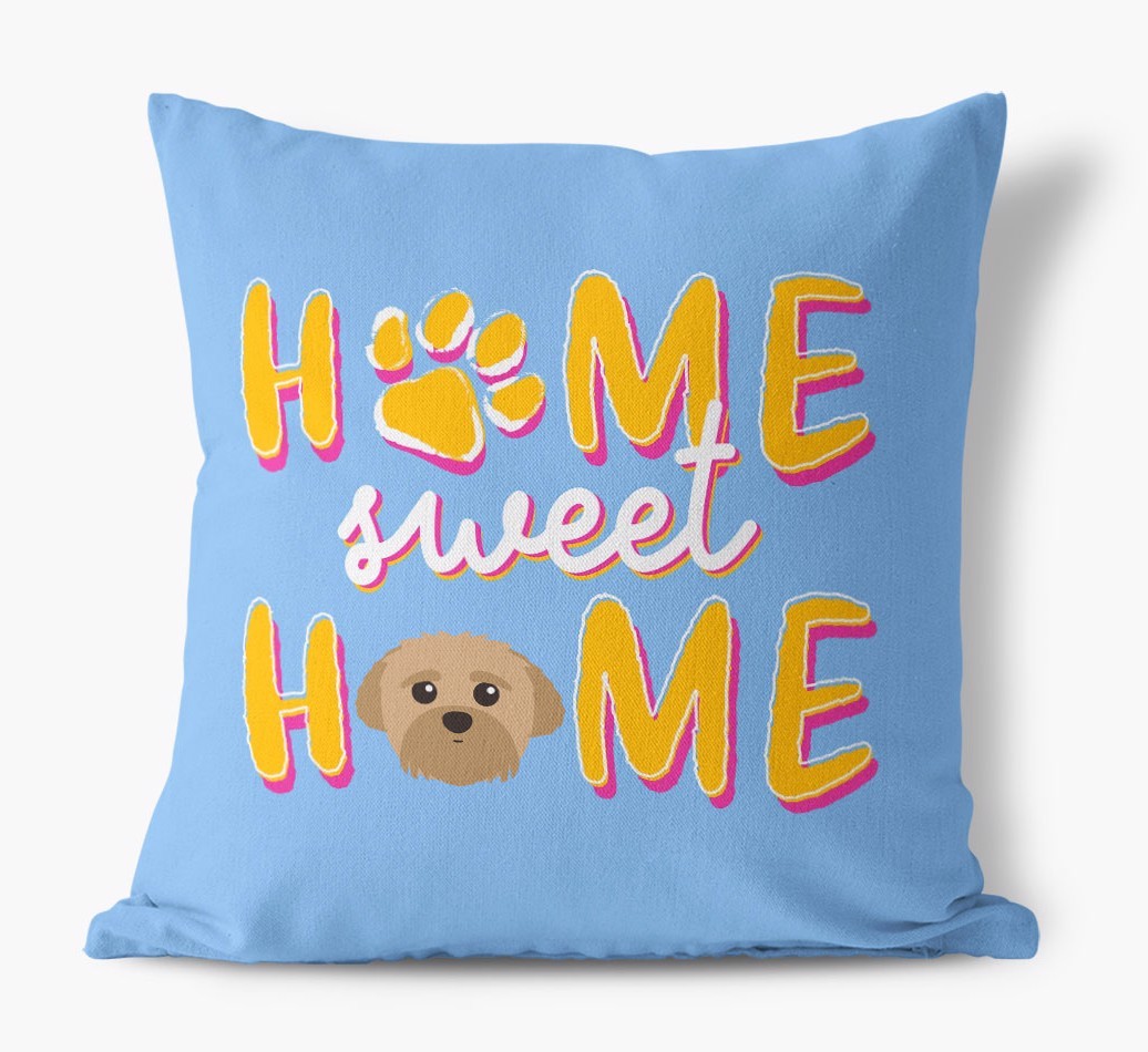 Home Sweet Home: Personalised {breedFullName} Canvas Cushion