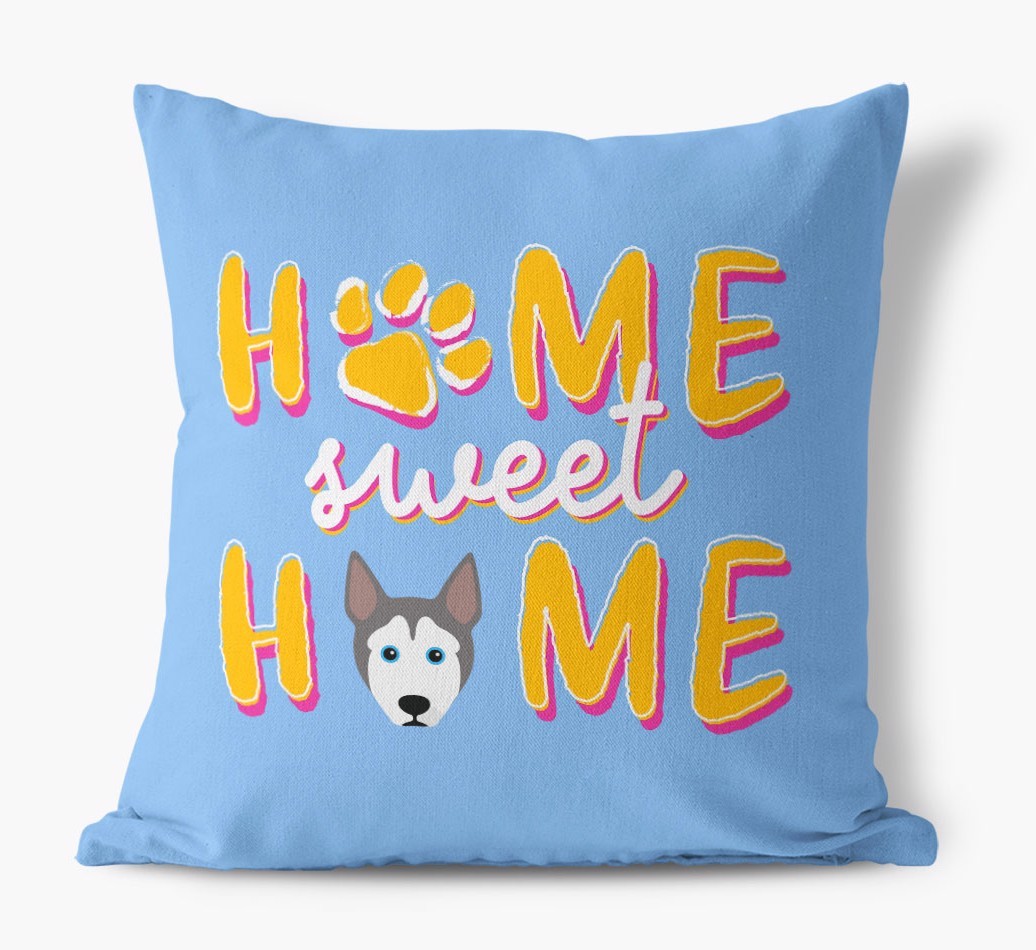 Home Sweet Home: Personalised {breedFullName} Canvas Cushion