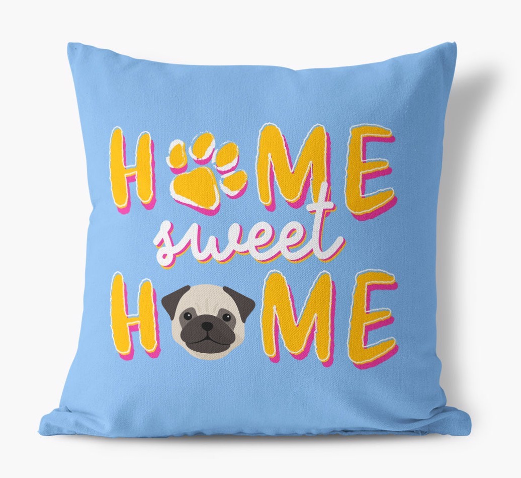 Home Sweet Home: Personalised {breedFullName} Canvas Cushion