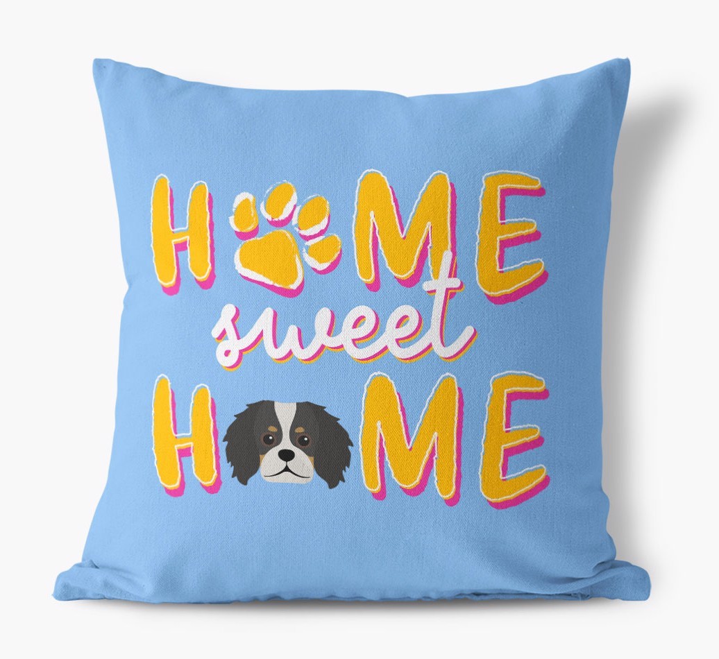 Home Sweet Home: Personalised {breedFullName} Canvas Cushion