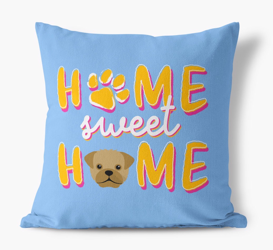 Home Sweet Home: Personalised {breedFullName} Canvas Cushion