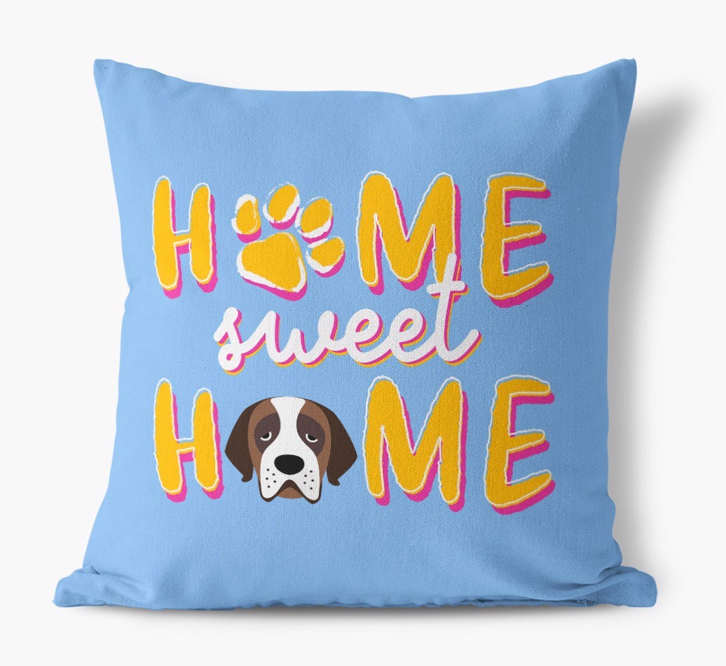 Home Sweet Home: Personalised {breedFullName} Canvas Cushion