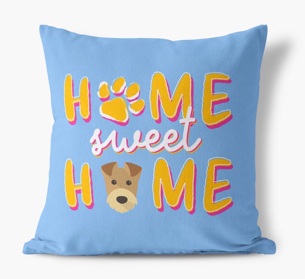 Home Sweet Home: Personalised {breedFullName} Canvas Cushion