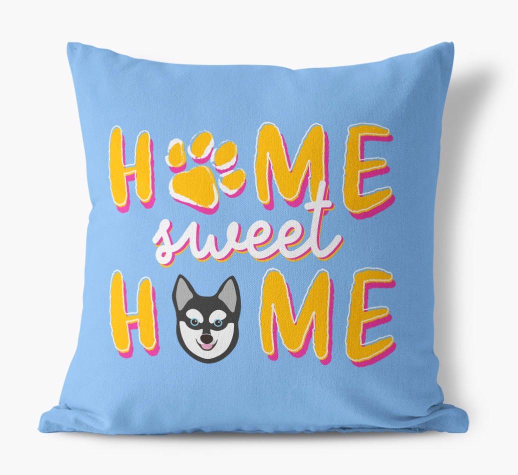 Home Sweet Home: Personalized {breedFullName} Canvas Pillow