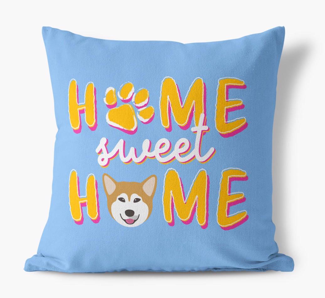 Home Sweet Home: Personalized {breedFullName} Canvas Pillow