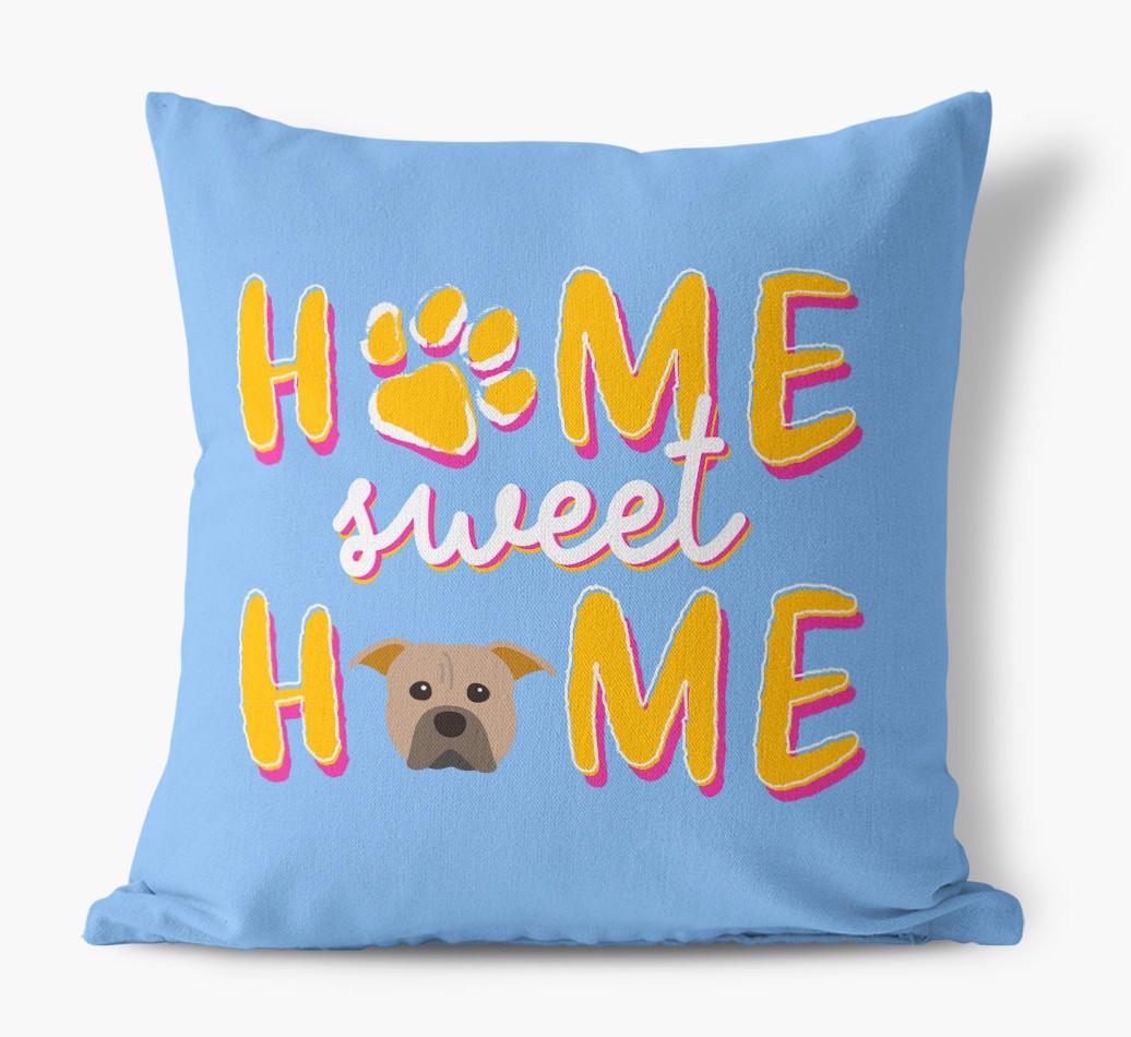 Home Sweet Home: Personalized {breedFullName} Canvas Pillow