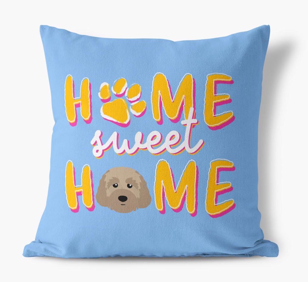 Home Sweet Home: Personalised {breedFullName} Canvas Cushion