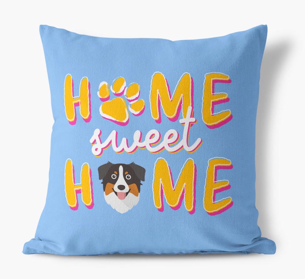 Home Sweet Home: Personalised {breedFullName} Canvas Cushion