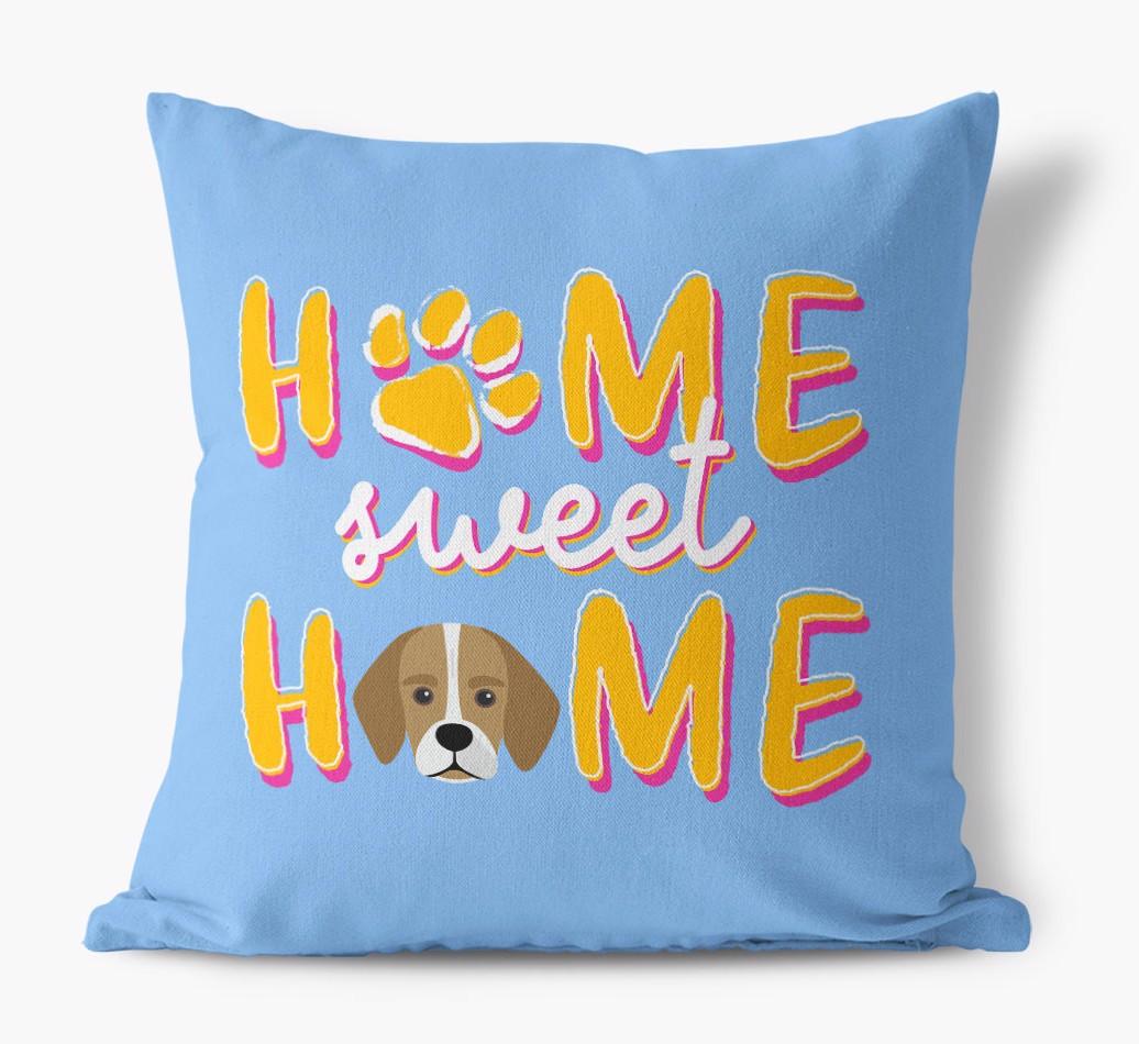 Home Sweet Home: Personalized {breedFullName} Canvas Pillow