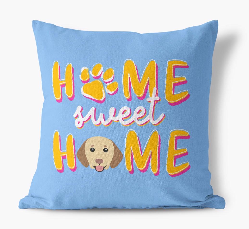 Home Sweet Home: Personalized {breedFullName} Canvas Pillow