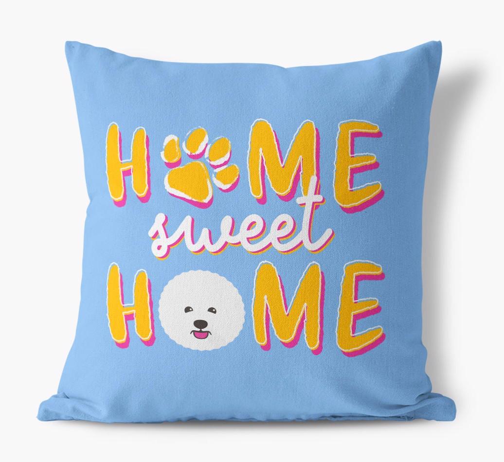 Home Sweet Home: Personalised {breedFullName} Canvas Cushion
