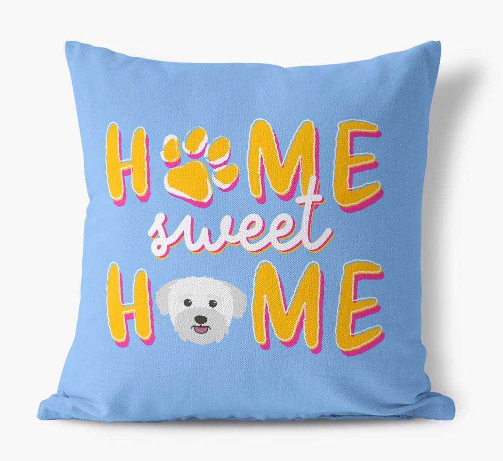 Home Sweet Home: Personalized {breedFullName} Canvas Pillow