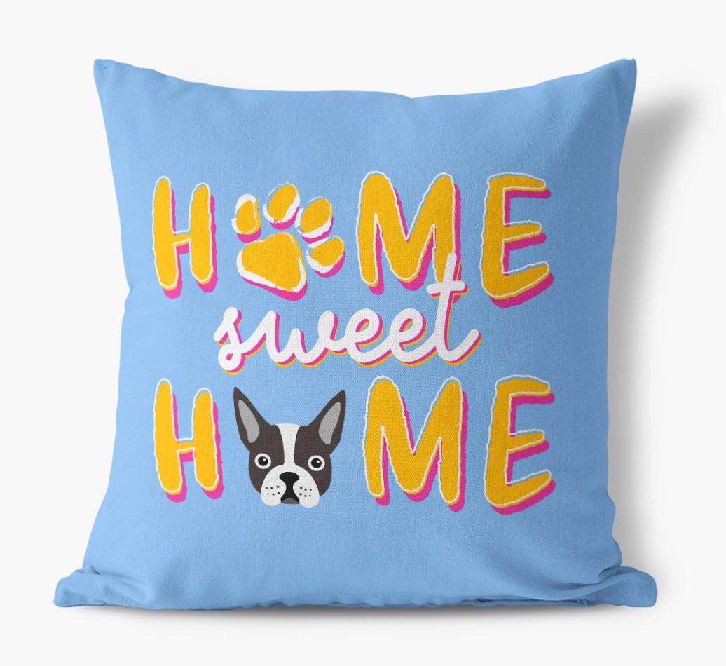 Home Sweet Home: Personalized {breedFullName} Canvas Pillow