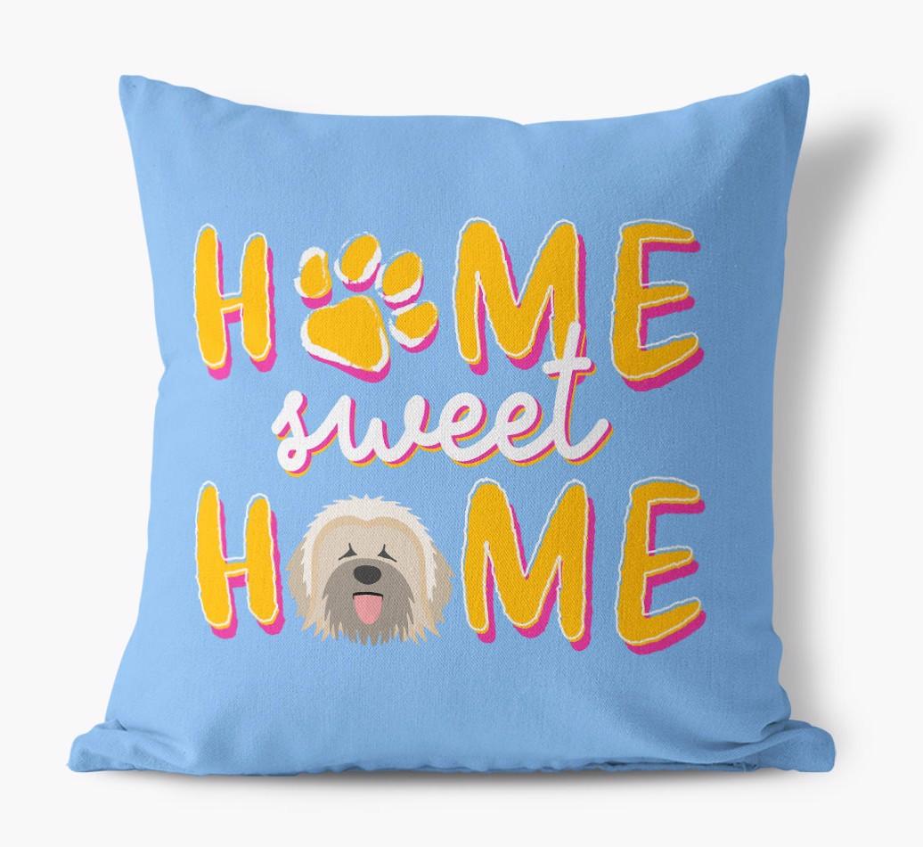 Home Sweet Home: Personalized {breedFullName} Canvas Pillow