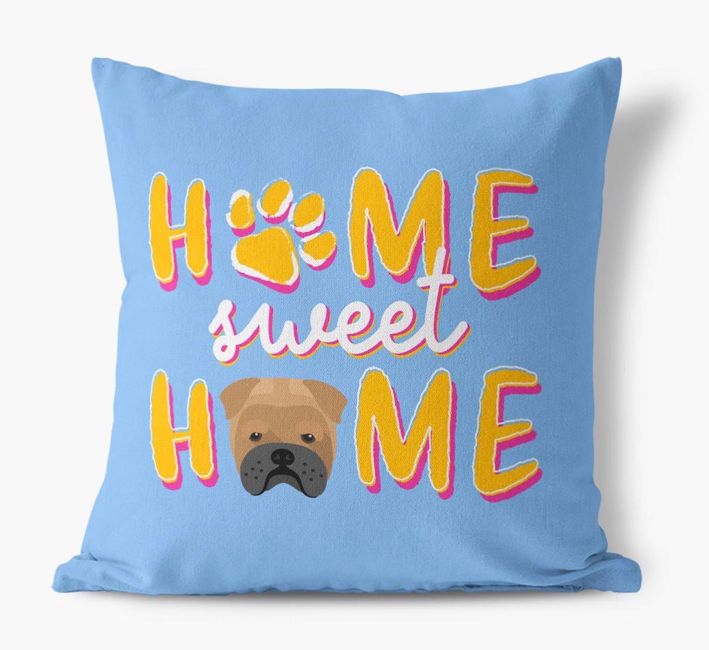 Home Sweet Home: Personalized {breedFullName} Canvas Pillow