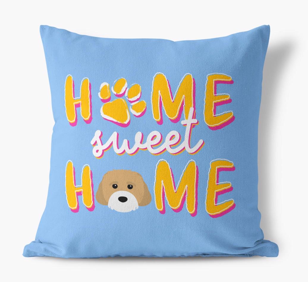 Home Sweet Home: Personalised {breedFullName} Canvas Cushion