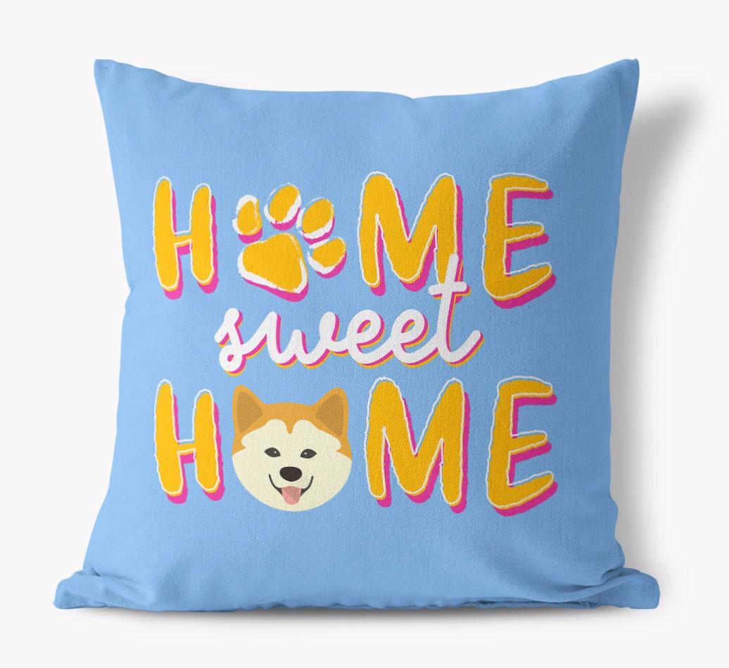 Home Sweet Home: Personalized {breedFullName} Canvas Pillow