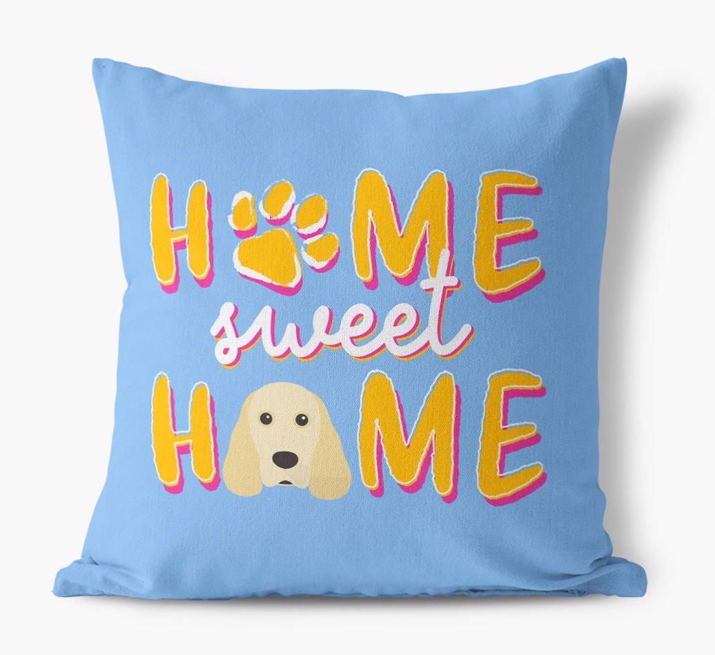 Home Sweet Home: Personalized {breedFullName} Canvas Pillow