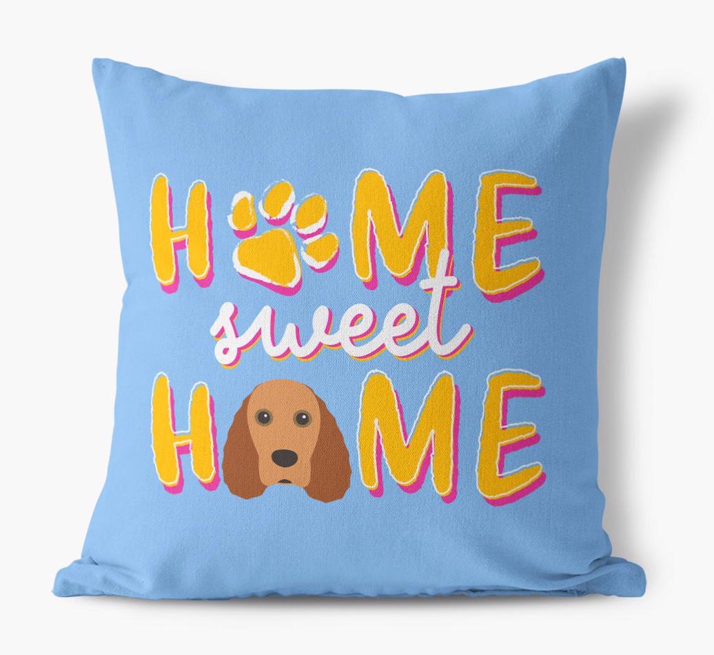 Home Sweet Home: Personalized {breedFullName} Canvas Pillow