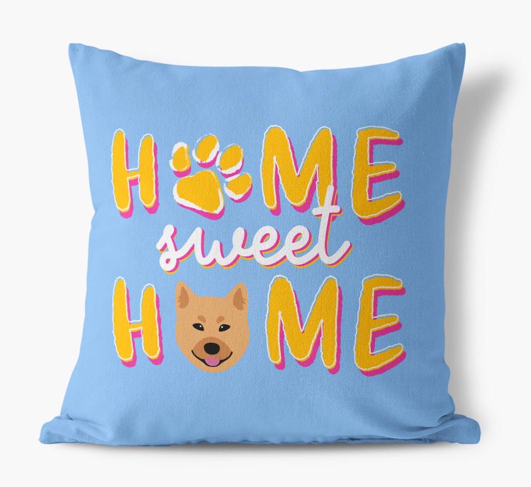 Home Sweet Home: Personalized {breedFullName} Canvas Pillow