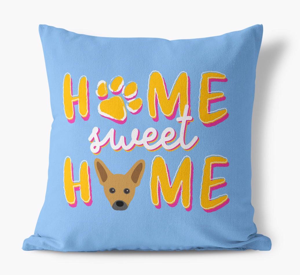 Home Sweet Home: Personalized {breedFullName} Canvas Pillow