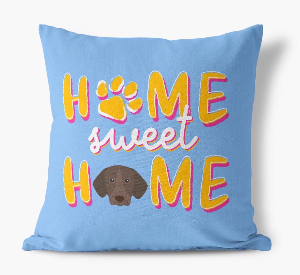 Home Sweet Home: Personalized {breedFullName} Canvas Pillow