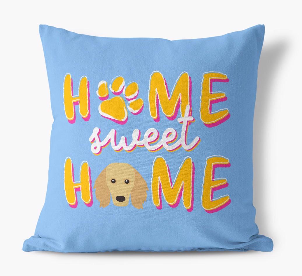 Home Sweet Home: Personalized {breedFullName} Canvas Pillow