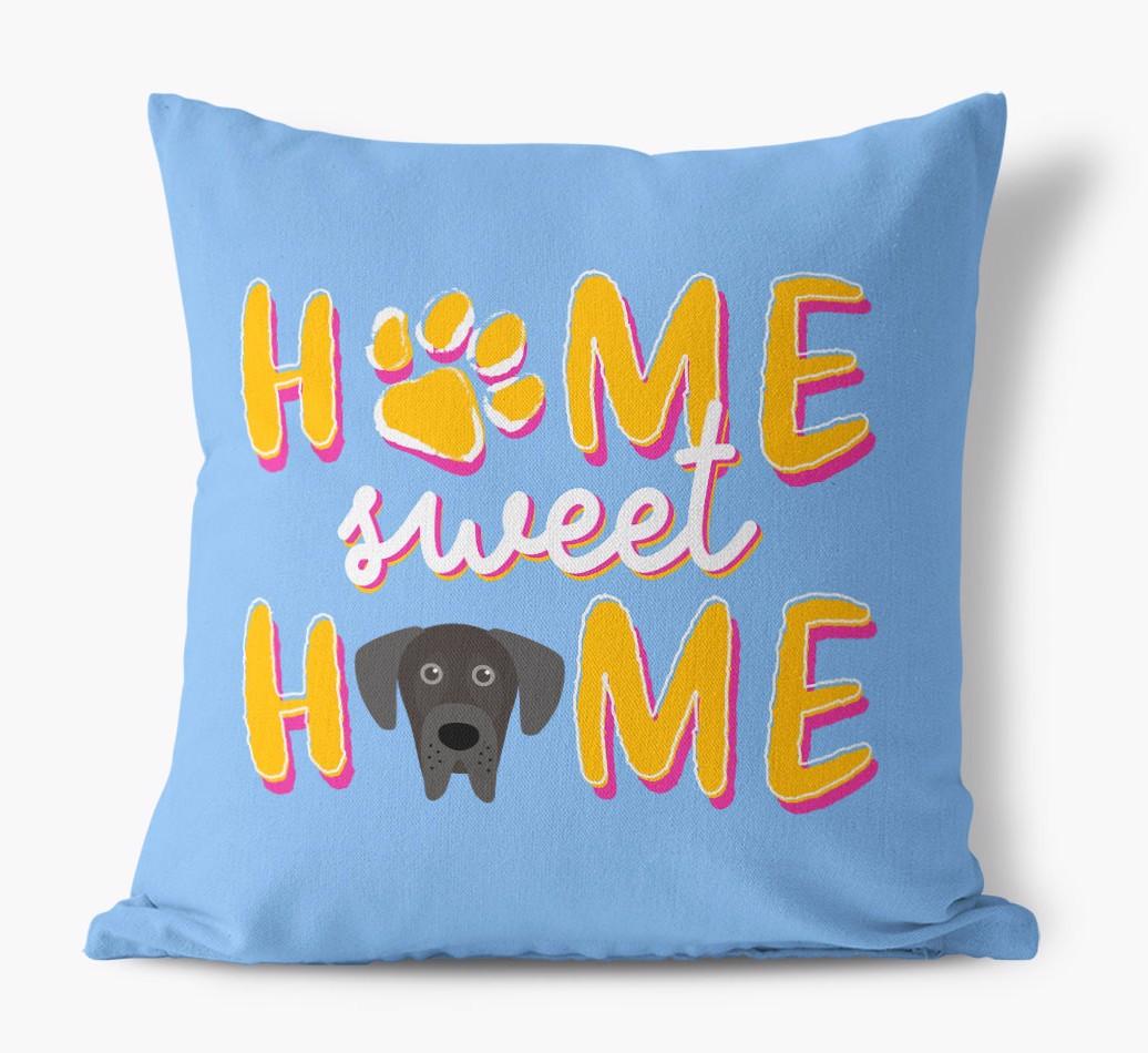 Home Sweet Home: Personalized {breedFullName} Canvas Pillow