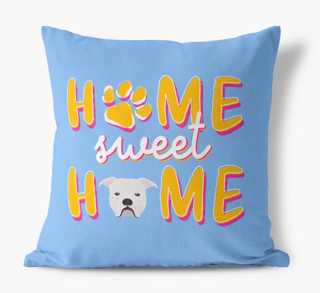 Home Sweet Home: Personalized {breedFullName} Canvas Pillow