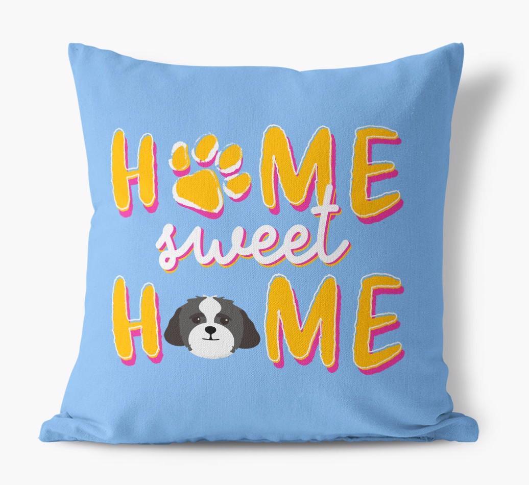 Home Sweet Home: Personalized {breedFullName} Canvas Pillow