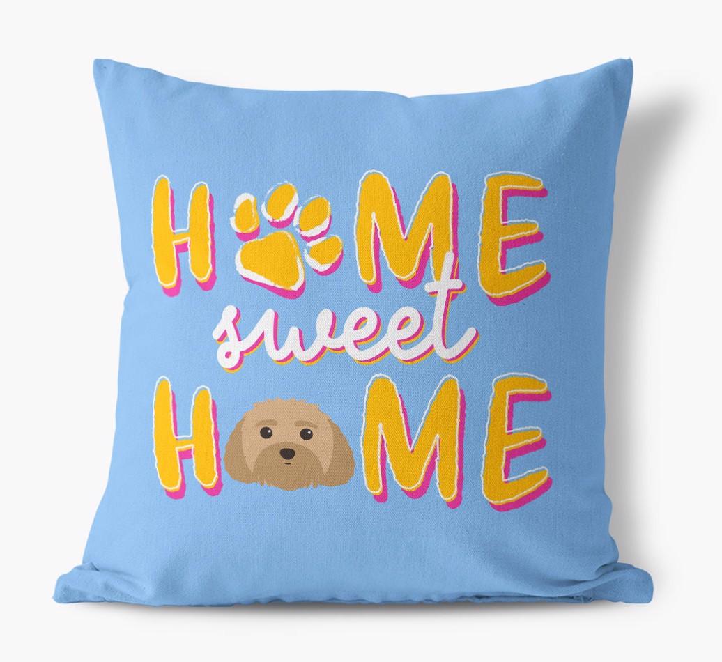 Home Sweet Home: Personalized {breedFullName} Canvas Pillow