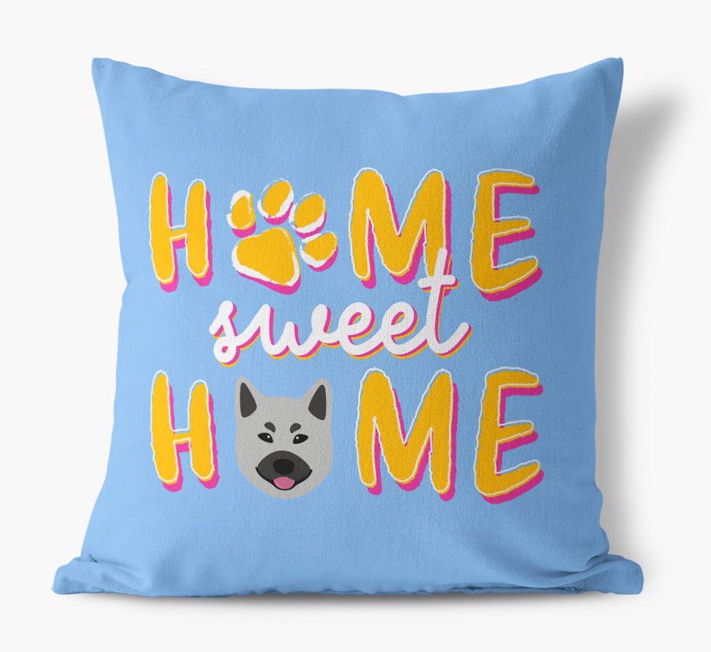Home Sweet Home: Personalized {breedFullName} Canvas Pillow