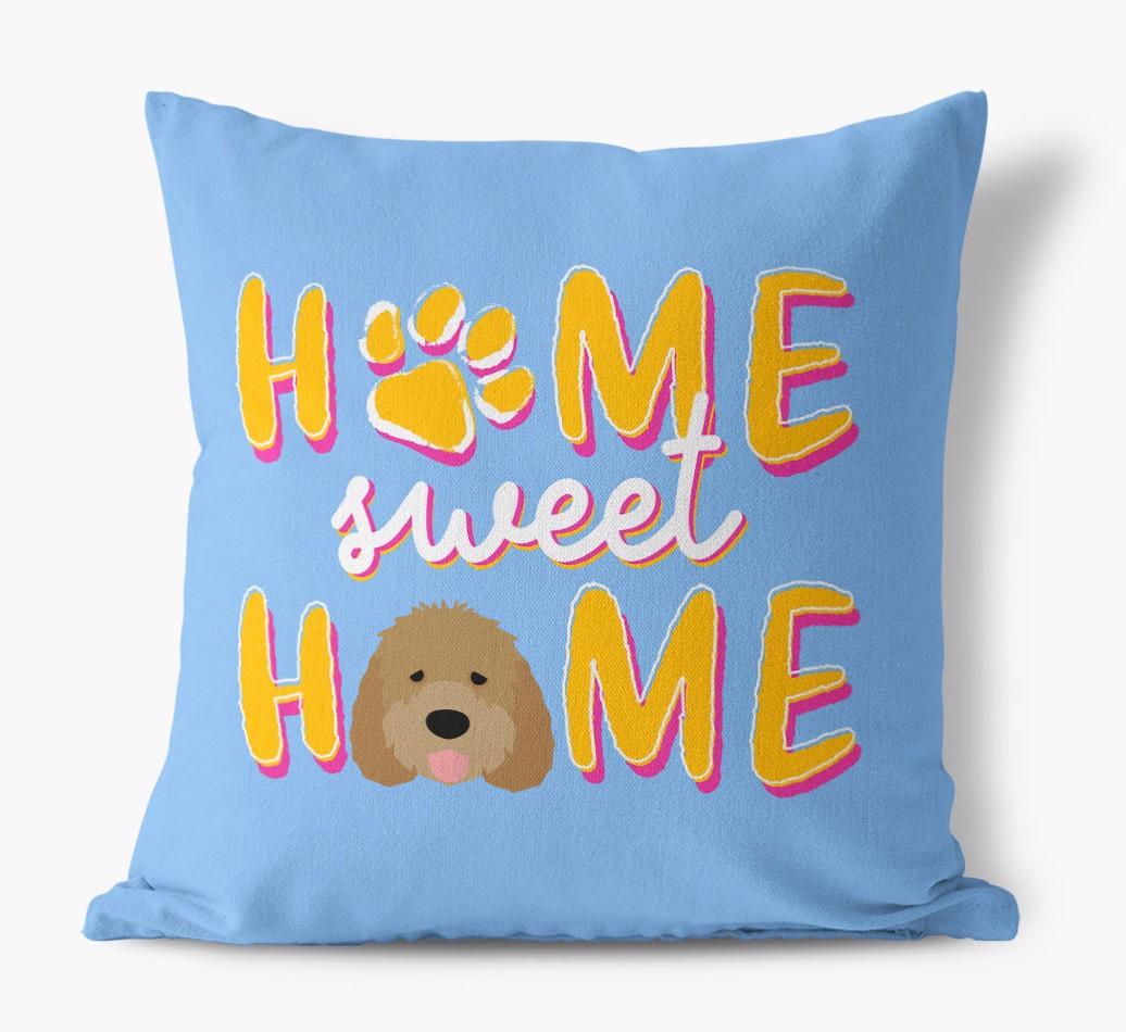 Home Sweet Home: Personalized {breedFullName} Canvas Pillow