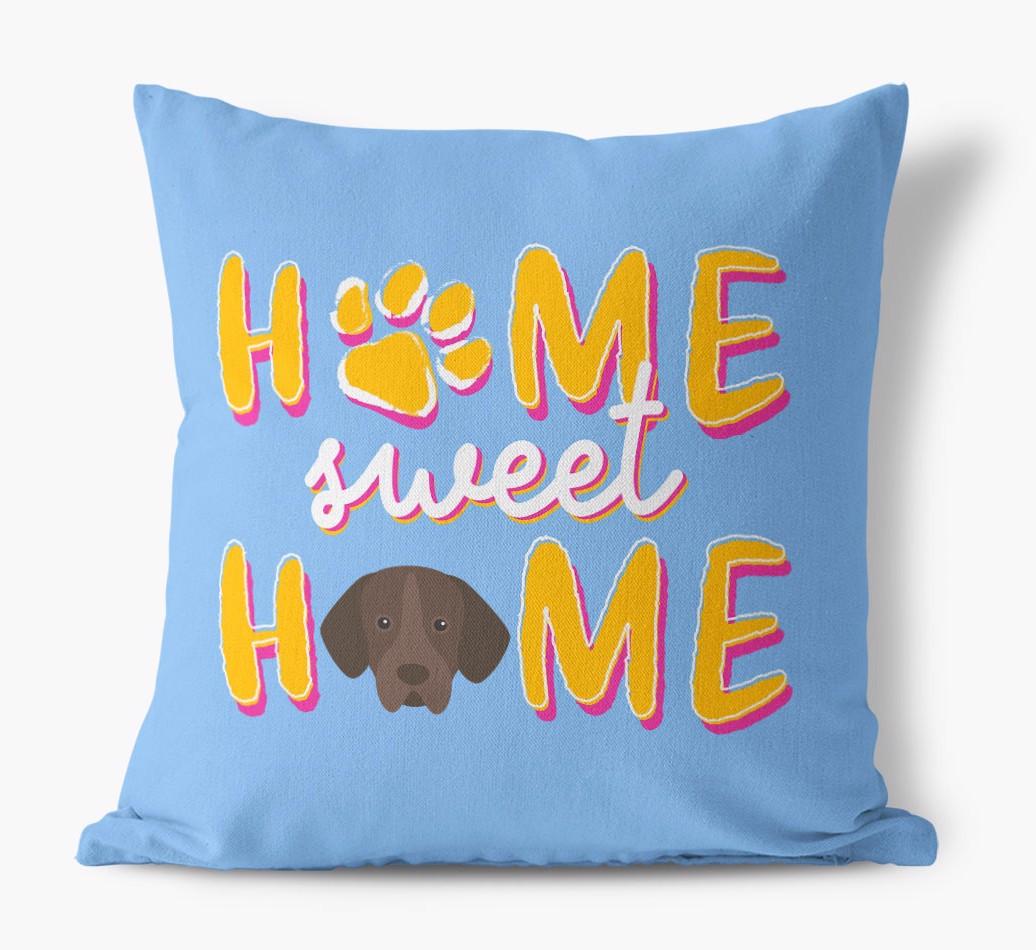 Home Sweet Home: Personalized {breedFullName} Canvas Pillow
