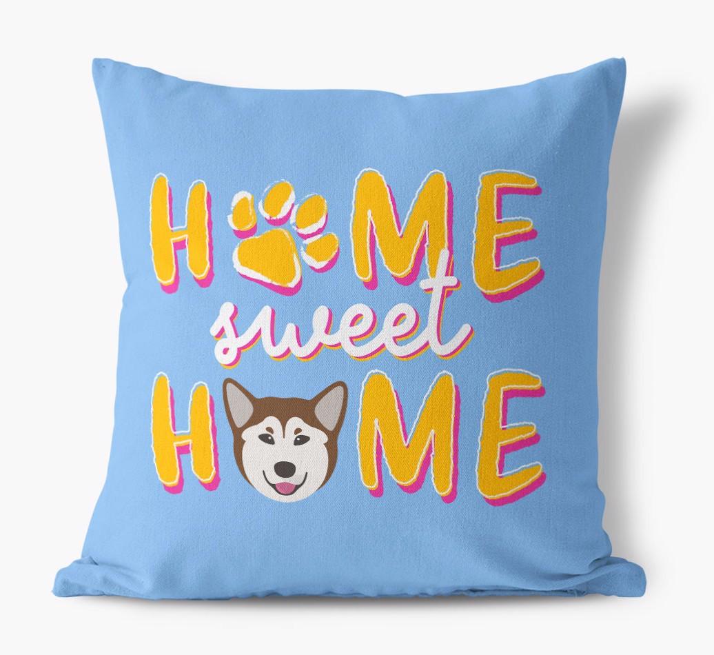 Home Sweet Home: Personalized {breedFullName} Canvas Pillow