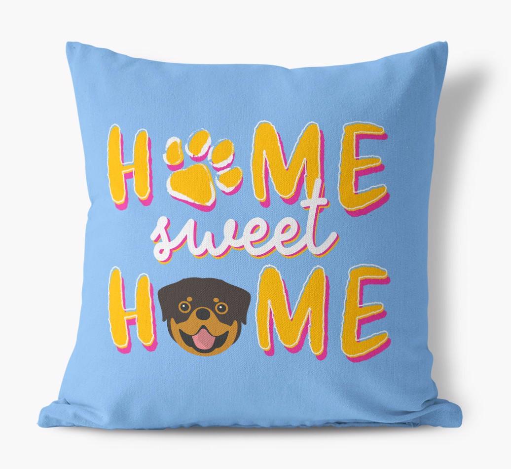 Home Sweet Home: Personalised {breedFullName} Canvas Cushion