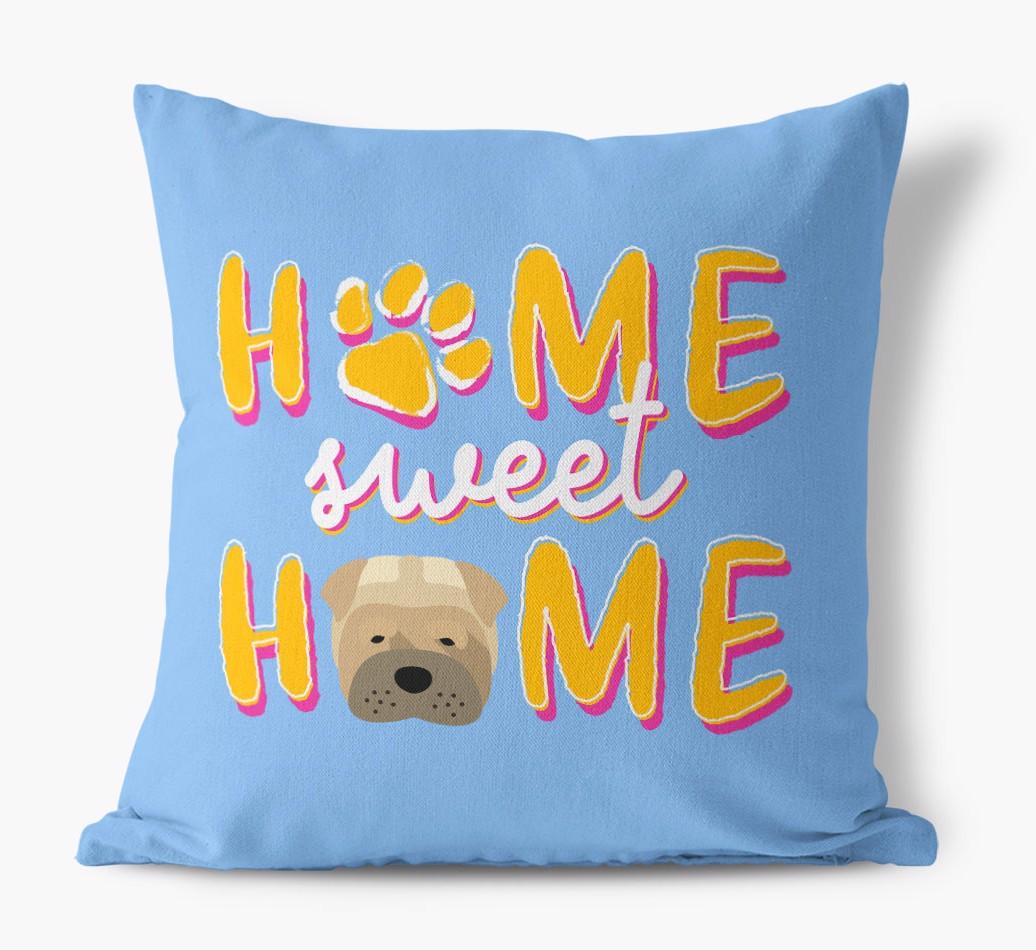 Home Sweet Home: Personalized {breedFullName} Canvas Pillow