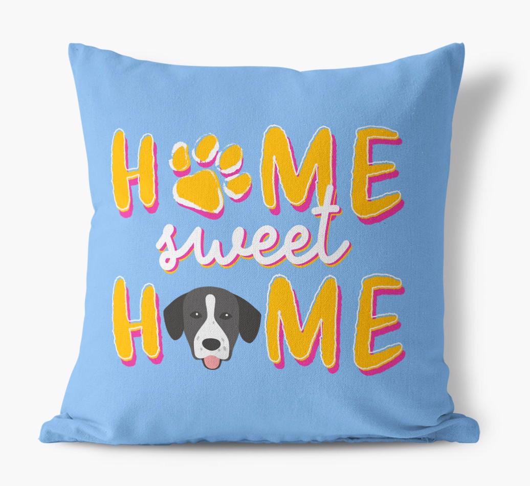 Home Sweet Home: Personalized {breedFullName} Canvas Pillow
