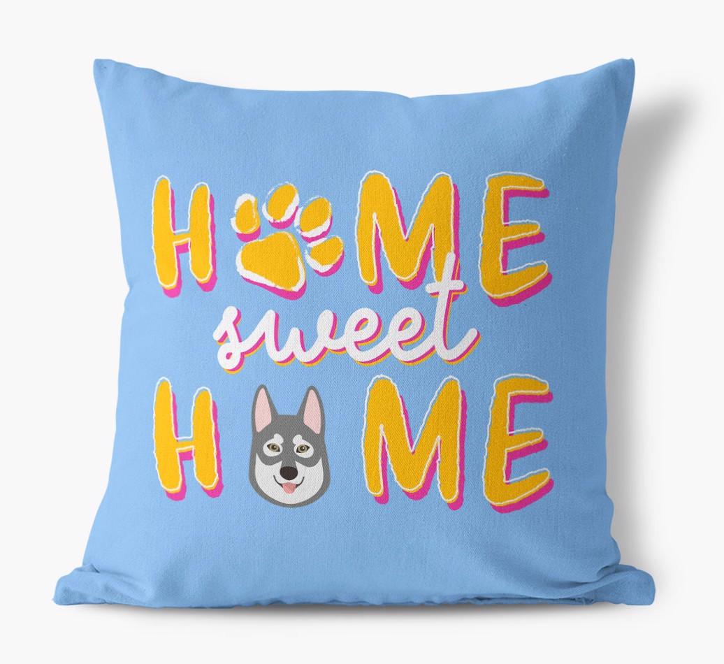 Home Sweet Home: Personalized {breedFullName} Canvas Pillow