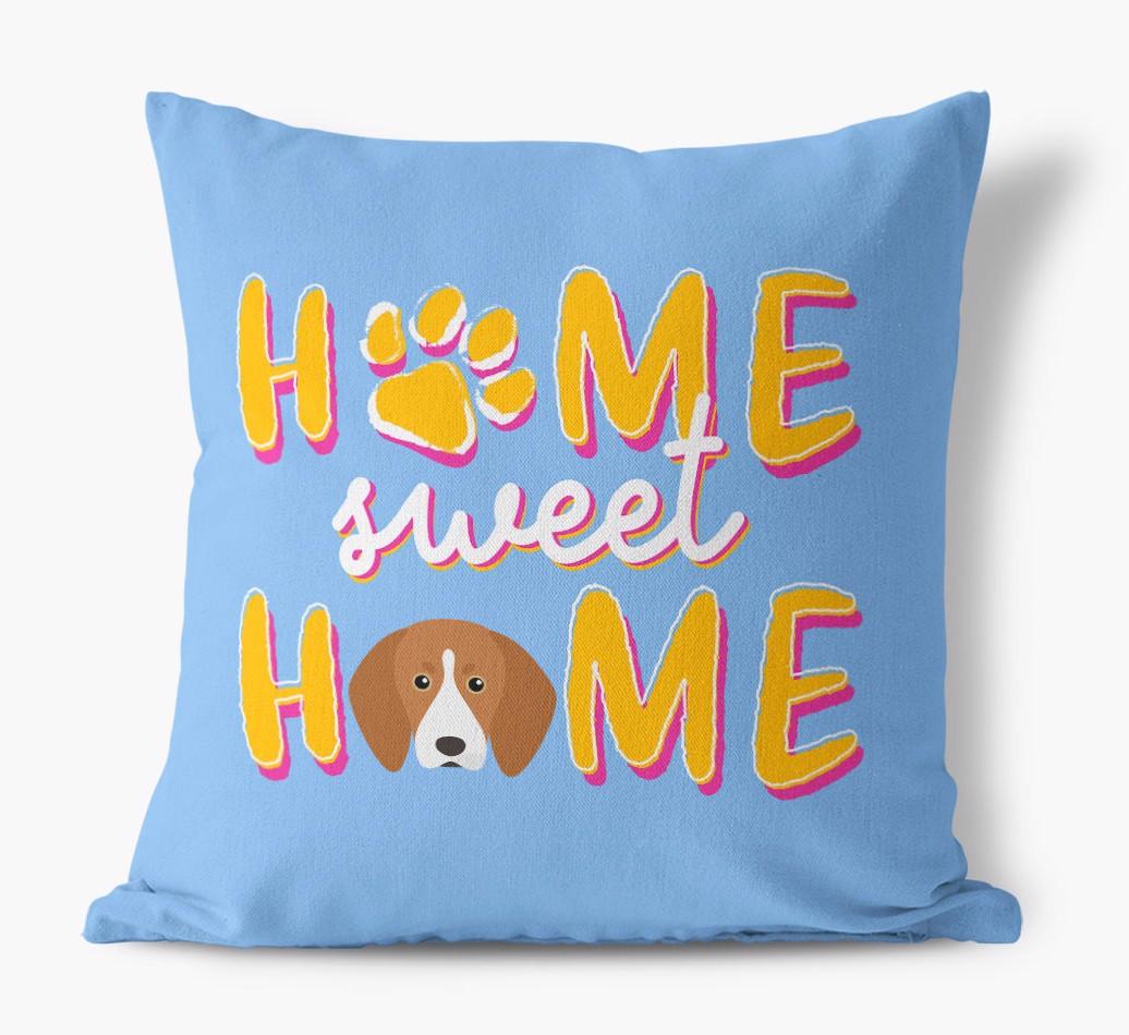 Home Sweet Home: Personalized {breedFullName} Canvas Pillow