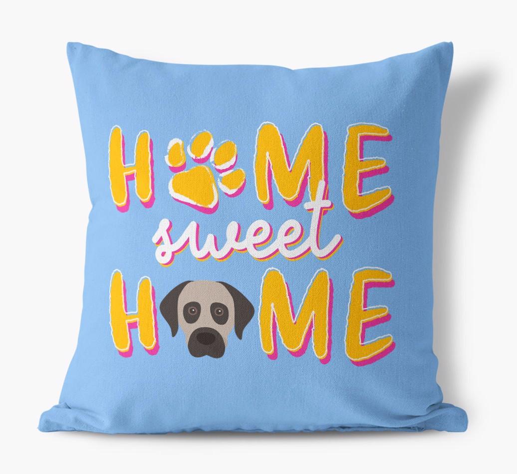 Home Sweet Home: Personalized {breedFullName} Canvas Pillow