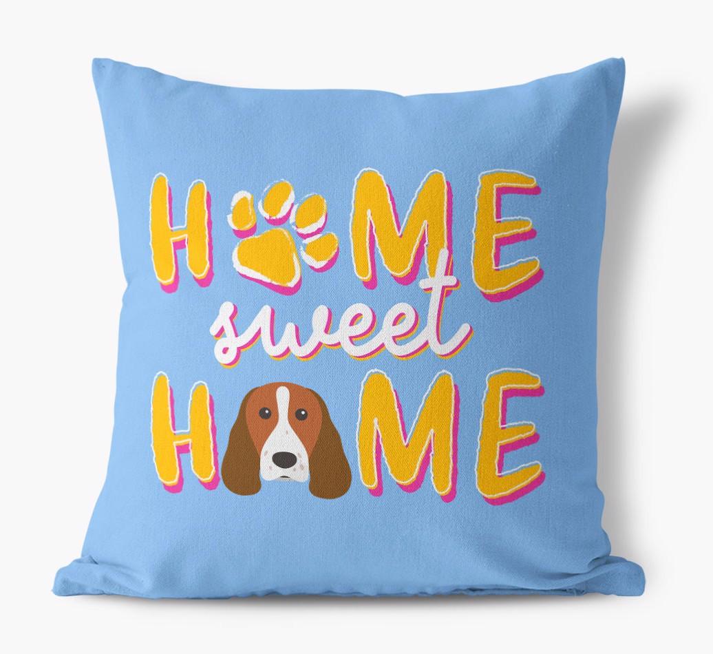 Home Sweet Home: Personalised {breedFullName} Canvas Cushion
