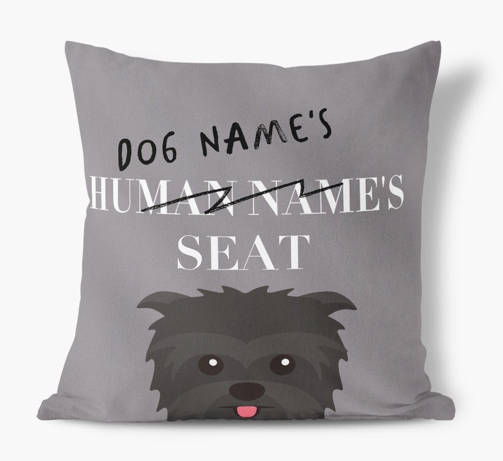 Human's Seat: Personalised {breedFullName} Canvas Cushion