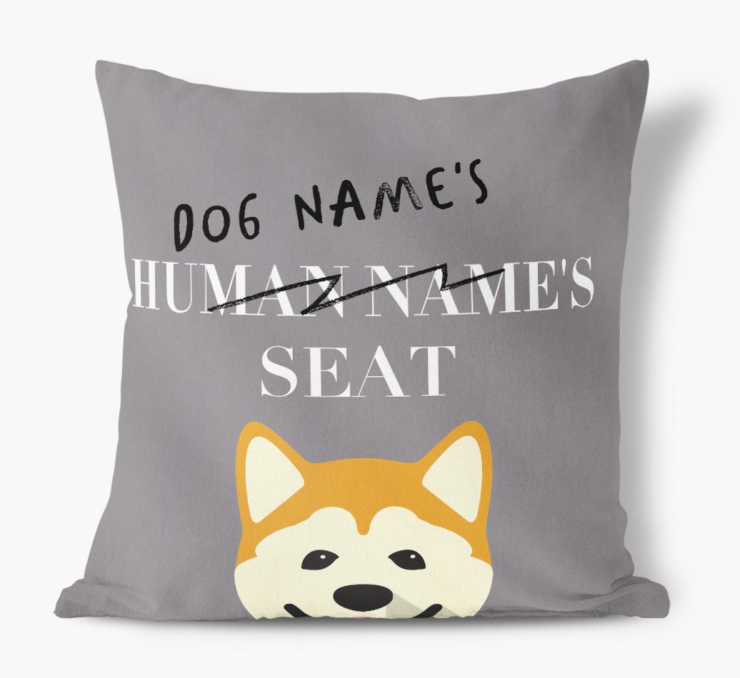 Human's Seat: Personalised {breedFullName} Canvas Cushion