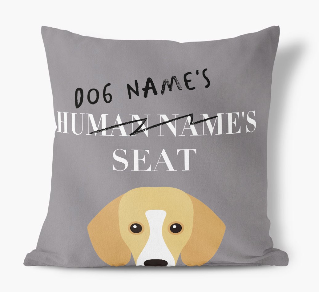 Human's Seat: Personalised {breedFullName} Canvas Cushion