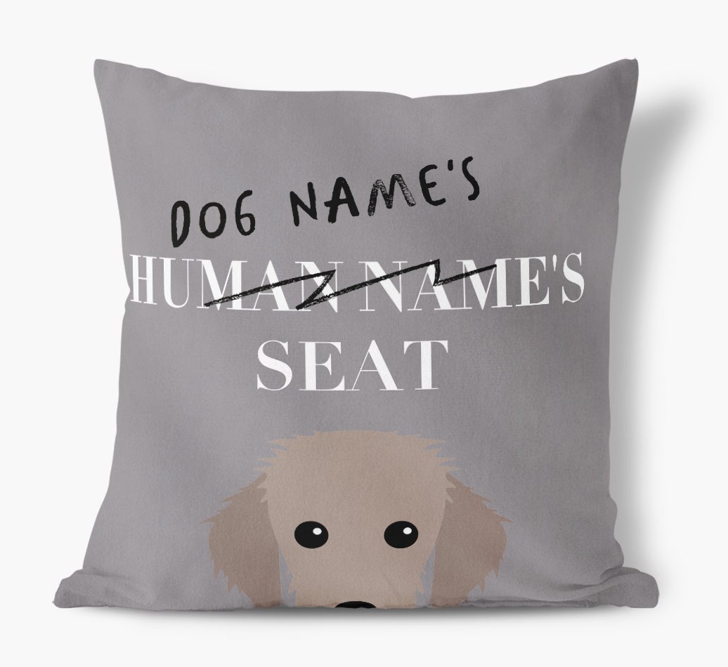 Human's Seat: Personalised {breedFullName} Canvas Cushion