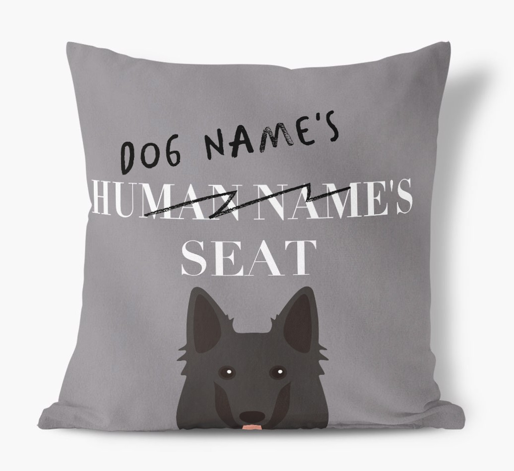 Human's Seat: Personalised {breedFullName} Canvas Cushion